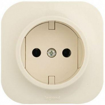 Розетка силов. Legrand Quteo 782240 откр. IP20 слоновая кость от магазина РЭССИ
