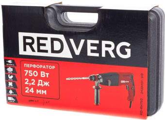 Перфоратор RedVerg RD-RH750 патрон:SDS-plus уд.:2.2Дж 750Вт (кейс в комплекте) от магазина РЭССИ