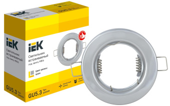 Точечный светильник IEK хром (LUVB0-GU05-1-K23) от магазина РЭССИ