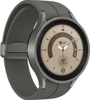 Смарт-часы Samsung Galaxy Watch 5 Pro 45мм 1.4" Super AMOLED корп.серый рем.серый (SM-R920NZTACIS) от магазина РЭССИ