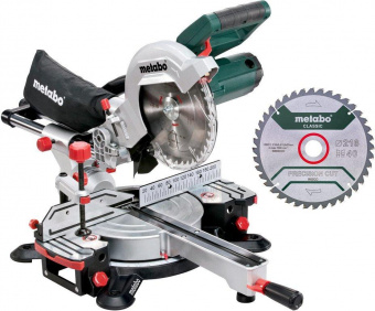 Торцовочная пила Metabo KGS 216 M SET 1200Вт 5000об/мин d=216мм от магазина РЭССИ