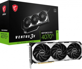 Видеокарта MSI PCI-E 4.0 RTX 4070 Ti VENTUS 3X E 12G NVIDIA GeForce RTX 4070TI 12288Mb 192 GDDR6X 2610/21000 HDMIx1 DPx3 HDCP Ret от магазина РЭССИ