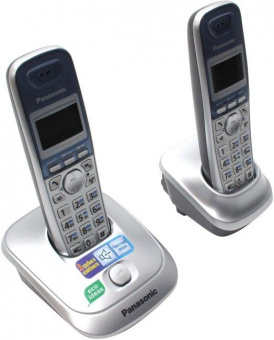 Р/Телефон Dect Panasonic KX-TG2512RUS серебристый (труб. в компл.:2шт) АОН от магазина РЭССИ