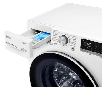Стиральная машина LG F2DV5S8S0 пан.англ. класс: E загр.фронтальная макс.:8.5кг (с сушкой) белый от магазина РЭССИ