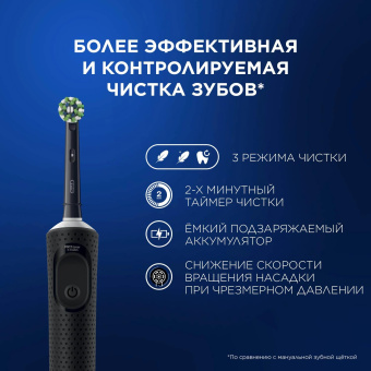 Зубная щетка электрическая Oral-B Vitality Pro 80368961 черный от магазина РЭССИ