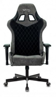 Кресло игровое Zombie VIKING 7 KNIGHT Fabric черный текстиль/эко.кожа с подголов. крестов. металл от магазина РЭССИ
