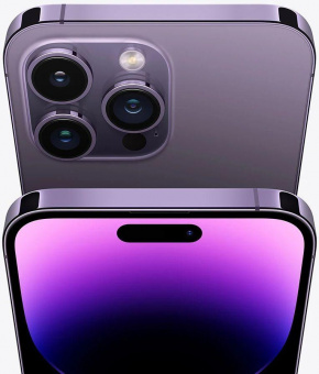 Смартфон Apple A2892 iPhone 14 Pro 256Gb 6Gb темно-фиолетовый моноблок 3G 4G 2Sim 6.1" 1179x2556 iOS 16 48Mpix 802.11 a/b/g/n/ac/ax NFC GPS GSM900/1800 GSM1900 TouchSc Protect от магазина РЭССИ