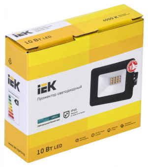 Прожектор уличный IEK СДО LPDO601-10-40-K02 светодиодный 10Вт корп.алюм.черный от магазина РЭССИ
