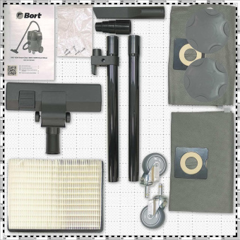 Строительный пылесос Bort BAX-1530M-Smart Clean 1600Вт (уборка: сухая/влажная) черный от магазина РЭССИ