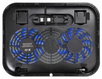 Подставка для ноутбука Buro BU-LCP140-B214H 14"338x255x22мм 1xUSB 2x 140ммFAN 480г металлическая сетка/пластик черный от магазина РЭССИ