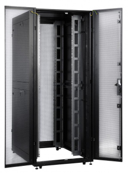 Шкаф серверный ЦМО (ШТК-СП-42.8.12-48АА-9005) напольный 42U 800x1190мм пер.дв.перфор. задн.дв.перфор.2-хст. 2 бок.пан. направл.под закл.гайки 1350кг черный 890мм 174кг 120град. 1950мм IP20 сталь от магазина РЭССИ
