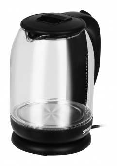 Чайник электрический SunWind SUN-K-002 1.8л. 1500Вт прозрачный/черный (корпус: стекло) от магазина РЭССИ