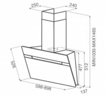 Вытяжка каминная Jet Air Viki BL/A/90 черный управление: сенсорное (1 мотор) от магазина РЭССИ