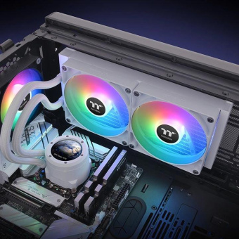 Система водяного охлаждения Thermaltake TH280 V2 Ultra Snow ARGB Soc-AM5/AM4/1151/1200/1700 белый 4-pin 34.7dB Al+Cu LCD Ret (CL-W406-PL14SW-A) от магазина РЭССИ