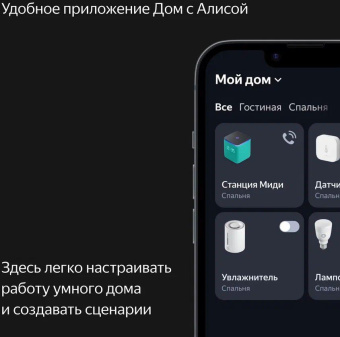 Умная колонка Yandex Станция Миди YNDX-00054EMD Алиса зеленый 24W 1.0 BT/Wi-Fi 10м от магазина РЭССИ
