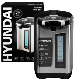 Термопот Hyundai HYTP-5840 4л. 750Вт серебристый/черный от магазина РЭССИ