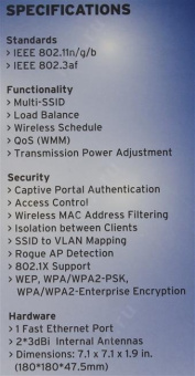 Точка доступа TP-Link EAP115 N300 10/100BASE-TX белый от магазина РЭССИ