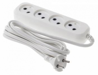 Сетевой удлинитель Buro BU-PSL4.3/W 3м (4 розетки) белый (пакет ПЭ) от магазина РЭССИ