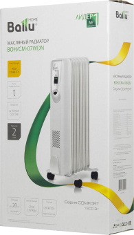 Радиатор масляный Ballu Comfort BOH/CM-07WDN 1500Вт белый/черный от магазина РЭССИ