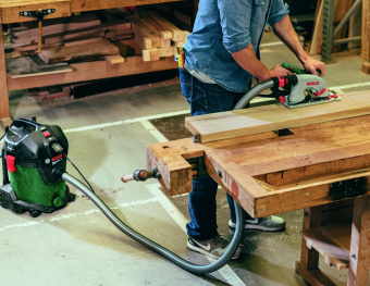 Строительный пылесос Bosch UniversalVac15 1000Вт (уборка: сухая/влажная) зеленый от магазина РЭССИ