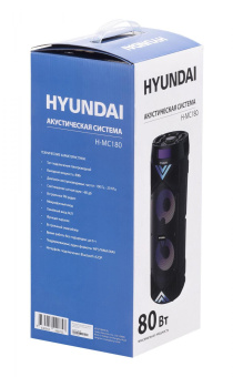 Минисистема Hyundai H-MC180 черный 80Вт FM USB BT SD/MMC от магазина РЭССИ