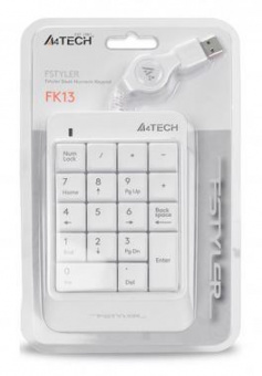 Числовой блок A4Tech Fstyler FK13 белый USB slim для ноутбука от магазина РЭССИ