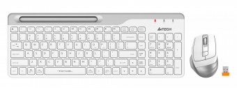 Клавиатура + мышь A4Tech Fstyler FB2535C клав:белый/серый мышь:белый/серый USB беспроводная Bluetooth/Радио slim (FB2535C ICY WHITE) от магазина РЭССИ