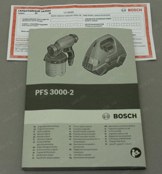 Краскопульт Bosch PFS 3000-2 650Вт бак:1000мл 300мл/мин от магазина РЭССИ