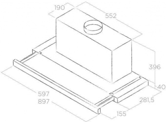Вытяжка встраиваемая Elica Elite 35 GRIX/A/90 серебристый управление: кнопочное (1 мотор) от магазина РЭССИ