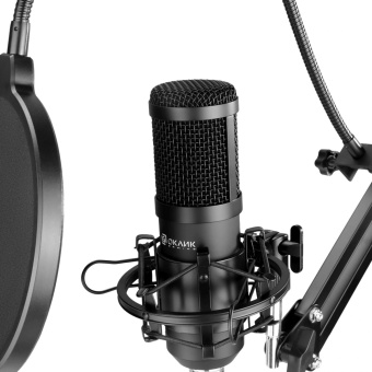 Микрофон проводной Оклик SM-600G 2.5м черный от магазина РЭССИ