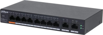 Коммутатор Dahua DH-CS4010-8ET-60 (L2) 8x100Мбит/с 2xКомбо(1000BASE-T/SFP) 60W управляемый от магазина РЭССИ