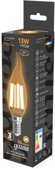 Лампа филам. Gauss Filament 13Вт цок.:E14 свеча св.свеч.бел.теп. (упак.:10шт) (104801113) от магазина РЭССИ