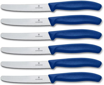 Набор ножей кухон. Victorinox Swiss Classic (6.7832.6) компл.:6предм. синий от магазина РЭССИ