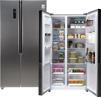 Холодильник Weissgauff WSBS 500 NFX Inverter 2-хкамерн. нержавеющая сталь от магазина РЭССИ