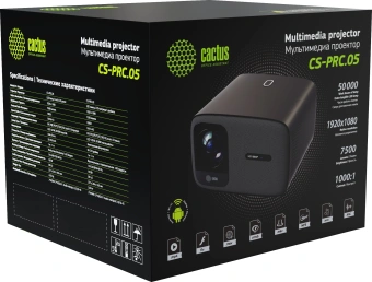 Проектор Cactus CS-PRC.05B.Full HD-A LCD 7500Lm LS 750Lm ANSI (1920x1080) 1000:1 ресурс лампы:50000часов 2xUSB typeA 2xHDMI 1.78кг от магазина РЭССИ