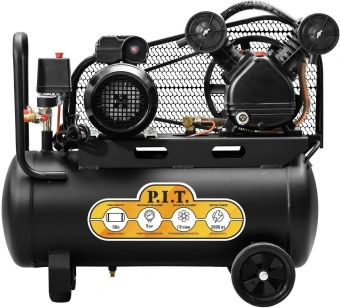 Компрессор поршневой P.I.T. PAC50-C2 масляный 170л/мин 50л 2000Вт черный/красный от магазина РЭССИ
