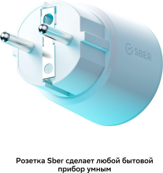 Умная розетка Sber SBDV-00123 EUBT Wi-Fi белый от магазина РЭССИ