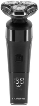 Бритва роторная Polaris PMR 0308RC реж.эл.:3 питан.:элек.сеть/аккум. черный от магазина РЭССИ