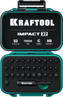 Набор бит Kraftool IMPACT-32 (26066-H32) универсал. (32пред.) для шуруповертов/дрелей от магазина РЭССИ
