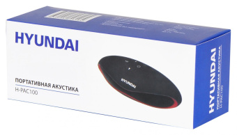 Колонка порт. Hyundai H-PAC100 черный 3W 1.0 BT/3.5Jack/USB от магазина РЭССИ
