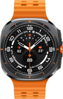 Смарт-часы Samsung Galaxy Watch Ultra LTE 47мм 1.5" AMOLED корп.черный рем.оранжевый (SM-L705FDAACAU) от магазина РЭССИ