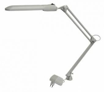 Светильник Трансвит ДЕЛЬТА 1 (Delta1/Gr) настольный на струбцине G23 серый 11Вт от магазина РЭССИ