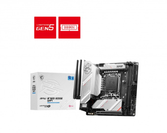 Материнская плата MSI MPG B760I EDGE WIFI Soc-1700 Intel B760 2xDDR5 mini-ITX AC`97 8ch(7.1) GbLAN+HDMI+DP от магазина РЭССИ
