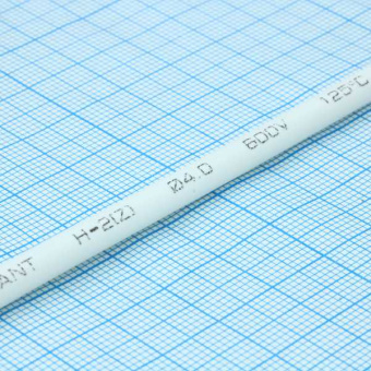 Трубка термоусадочная 4,0/2,0 белая от магазина РЭССИ