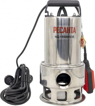 Насос дренажный Ресанта НД-15500Н/35 1100Вт 15500л/час (77/2/2) от магазина РЭССИ