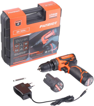 Дрель-шуруповерт Patriot BR 369Li 146Вт аккум. патрон:быстрозажимной (кейс в комплекте) (180201369) от магазина РЭССИ