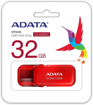 Флеш Диск A-Data 32Gb UV240 AUV240-32G-RRD USB2.0 красный от магазина РЭССИ