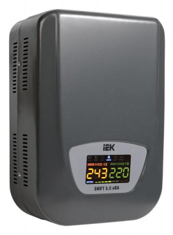 Стабилизатор напряжения IEK Shift 5.5кВА однофазный черный (IVS12-1-05500) от магазина РЭССИ