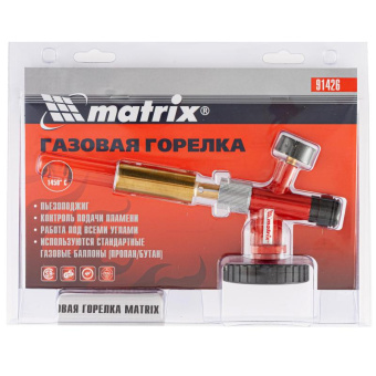 Паяльная горелка Matrix 91426 газовый макс.t=1450 от магазина РЭССИ