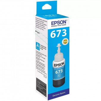Картридж струйный Epson T673С C13T673298 голубой (1900стр.) (70мл) для Epson L800/L801/L810/L850 от магазина РЭССИ
